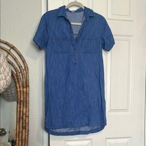 Blue Denim Shirt Dress